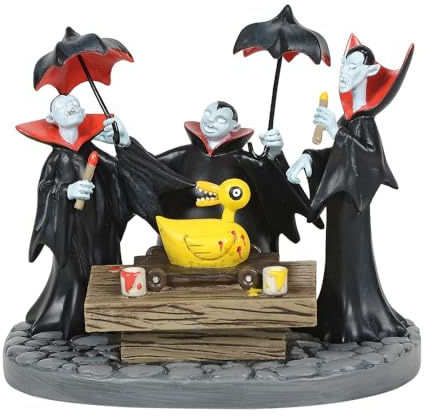 Department 56 Disney The Nightmare Before Christmas Village Accessories Vampire Brothers Prepare The Duck Figura de Juguete, 3.42 Pulgadas, Multicolor