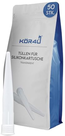 kör4u - 50 beccucci trasparenti per cartucce in silicone