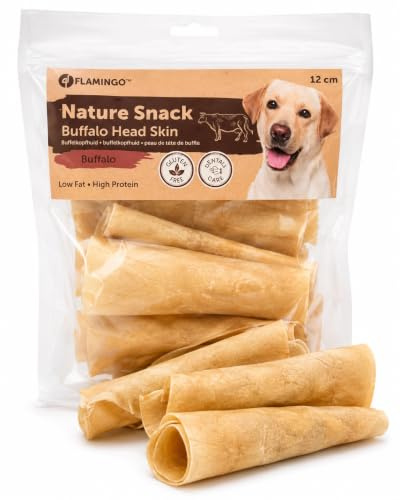 Snacks para Perros – Piel de búfalo – 12cm – 200g – masticación Robusta y Duradera