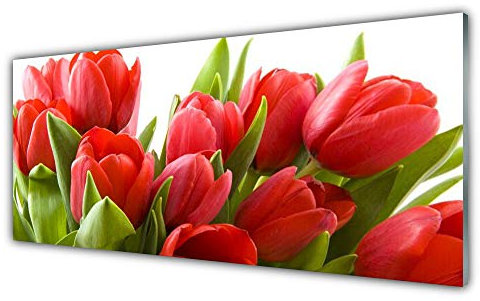 Tulup Acrylic Glass Print 125x50cm Wall Art - Wall Picture Plastic Acrylic Glass - Tulips Floral