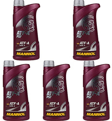 QR-Parts Set 85460008 MN8203-1 5x1 Liter Original MANNOL Hydrauliköl ATF-A PSF Hydraulic Fluid Oil