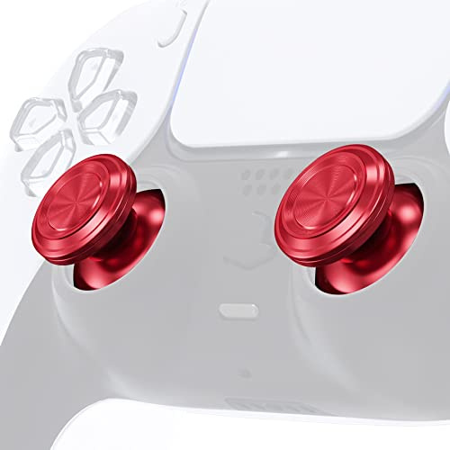 eXtremeRate Personalizzati in metallo rosso per controller PS5, joystick analogico in alluminio di ricambio per controller PS4 - controller non incluso