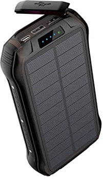 WFEI 26800MAH Chargeur Solaire Banque de Puissance avec Camping Charger Portable Chargeur Portable Banque de Puissance de téléphone Portable,Noir