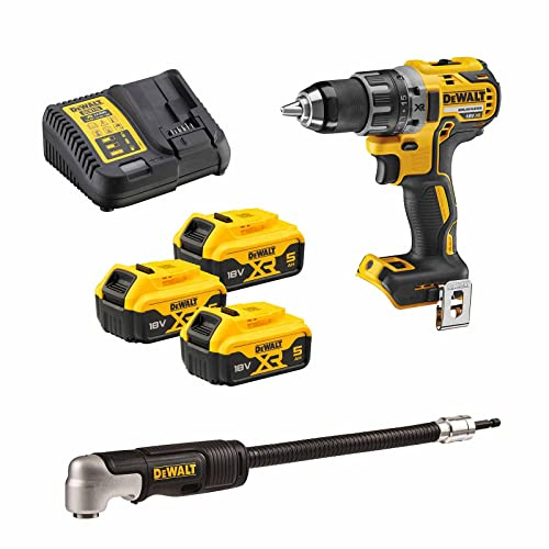 DEWALT Akku-Bohrschrauber, 3 Akkus 5 Ah und Zubehör-Set DCD791P3A-QW