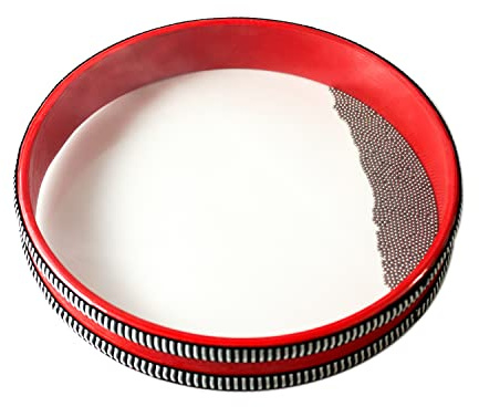 25cm Ozeantrommel Ocean Drum Wellentrommel Percussion Drum Musikinstrument Percussion mit Stahlkugeln Gefüllt (Typ 4)
