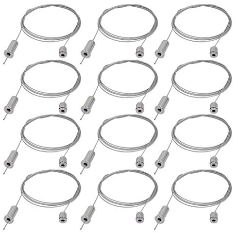 Ruilogod 12pcs 2M Lighting Suspension Cable Hanging Chain Attachment LED Lamp Accessory (id: 136 84f 445 db6 292