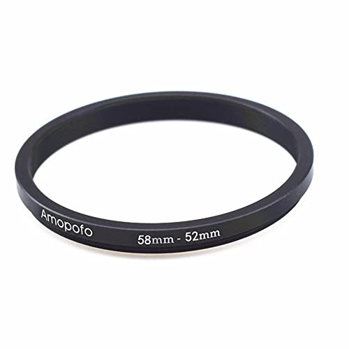 58mm Objektiv Konverter 52mm Kamera Filter Ring,Kompatibel mit Allen 58mm Kamera objektiven zu 52mm UV,ND,CPL Zubehör,Aus CNC gefrästem Material (58mm-52mm)