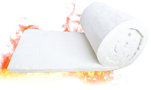 Couverture en fibre de céramique de 20 mm, isolation à la température de résistance à 1300 °C, tapis ignifuge pour poêles à bois, fours à pizza, fours, forgées