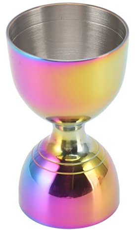 Bar Jigger, Cocktail Jigger 30/60 Ml Edelstahl Shot Measure Jigger für Cocktail Likör(30/60ml Bunt)