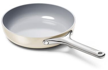 Caraway Nonstick Ceramic Mini Fry Pan (1.05 qt, 8) - Non Toxic, PTFE & PFOA Free - Oven Safe & Compatible with All Stovetops (Gas, Electric & Induction) - Cream