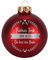 Herz & Heim® Weihnachtskugel aus Glas mit persönlicher Gravur/Rot oder Weiß/Matt oder Hochglanz/Ø 8 oder 10 cm/Verschiedene Motive Ø 10 cm, Rot Matt, 3 Zeilen Wunschtext