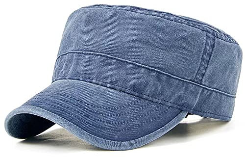 MUYAN Military Cap Vintage bomull armékeps unisex justerbar basebollkeps, blå, 56/60