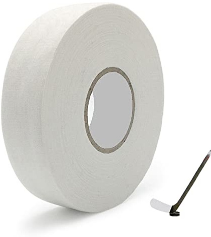 Cimown Nastro Hockey Nastro, 25 m × 2.5 cm Nastro Racchetta Tennis（Bianco）