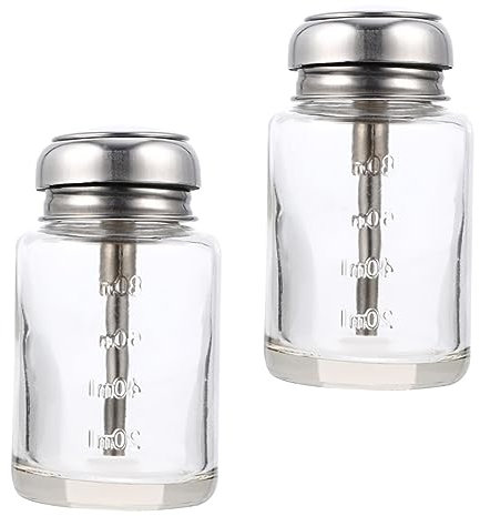 POPETPOP Flacons Distributeurs à Pression en Verre 100ml 2pcs, Bouteilles Rechargeables Étanches pour Stockage Déchets