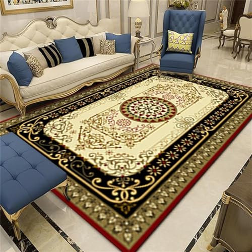 RUGMRZ Mädchen Teppich Teppichboden Auslegware Klassischer Stil gelbe Blumendekoration rechteckiger Restaurantteppich verformt Sich Nicht Teppich Badezimmer 80X150CM
