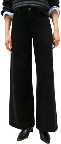 Tommy Hilfiger Donna Jeans Black 70'S Wide Leg, Nero (Black), 30W/30L
