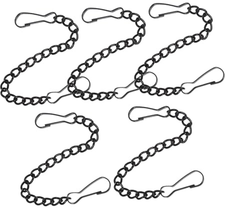 OSALADI 6St Tür hängende Kette metallkette schwarz hängende Schaukelkette kleine Kette zum Aufhängen Bild hängende Kette Türkettenschloss Kleiderketten zum Aufhängen Eisen Black