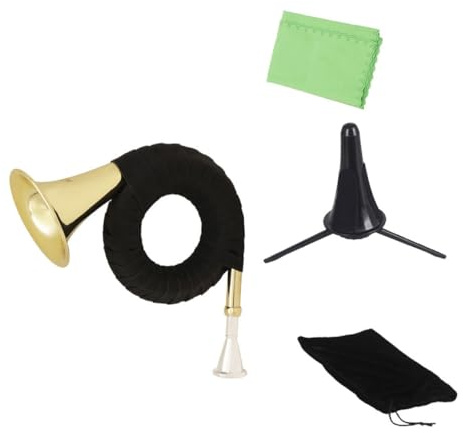 Waldhorn aus Messing, Tragbar, für Profis und Musikliebhaber | 1 Stück, Klarer Klang, Polierte Kanten und Oberfläche, Natürliches Spielgefühl, Überall Nutzbar Zufällige Farbe