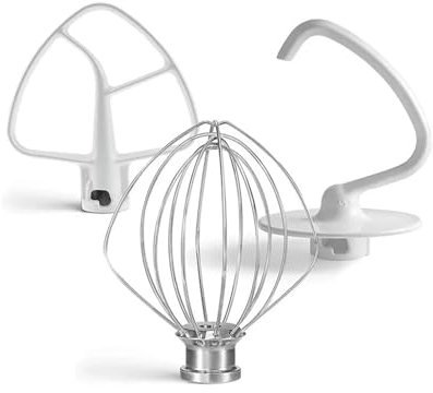 Set di 3 accessori for impastatrice planetaria - Accessorio sostitutivo K45WW frusta a filo / K45DH gancio for impastare / K45B frusta for mescolare con rivestimento