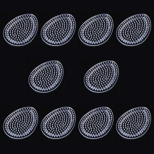 10 Artikel Bügelperlen Platten Bügelperlen Schablonen Bügelperlen Formen Bügelperlen Steckplatten Transparent Eiform Stiftplatten für Bügelperlen Geeignet für Heimwerkerprojekte (9 X 7 Cm).