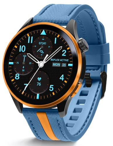 Reflex Active Reloj inteligente AMOLED serie 54 con GPS azul y naranja