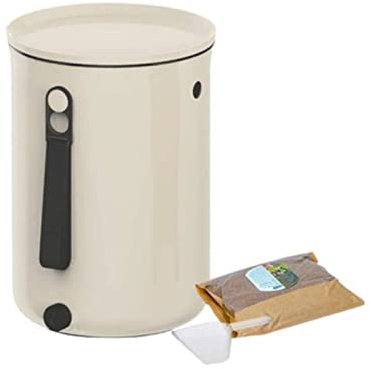 Compostador eléctrico Cubo de basura for interiores, pequeño compostador, cubo de compost con tapa sellada y grifo, sistema de compostaje de cubo de basura for encimera de cocina, cubo de basura for r