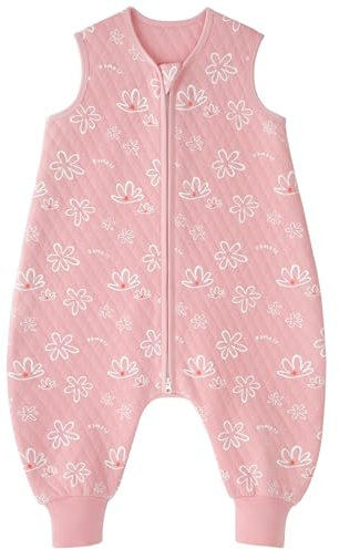 Looxii Schlafsack Baby mit füßen 1.0 Tog Baumwolle BabySchlafsack Herbst Ganzjahres Schlafsack mit Beinen für Kinder 6-18 Monate Jungen Mädchen 70 cm