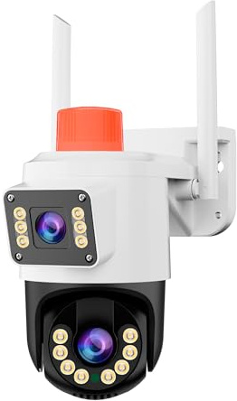 JT-9689UQJ - Telecamera PTZ intelligente Wi-Fi 4MP con doppia antenna, visione notturna a colori, allarme, archiviazione da 256 GB, impermeabile, resistente ai fulmini, monitoraggio remoto per interni