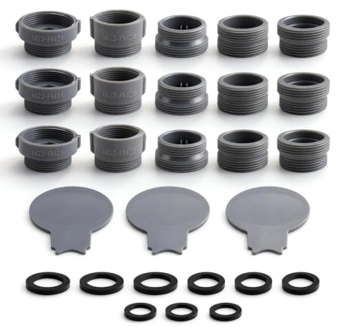 Lot de 3 Adaptateur Robinet Cuisine, Universel Mousseur Robinet Étanche | Douchette Evier Cuisine Adaptateurs, avec Joint, pour Cuisine, Salle de Bain, Évier, Filtre à Eau