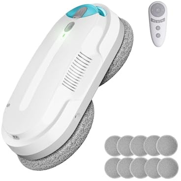HIXZAP Smart Window Cleaning Robot with bidirectional ultrasonic Spray & 85ml Tank - Automatic Edge Detection, 2400-3200pa Strong Suction, Anti-Drop P