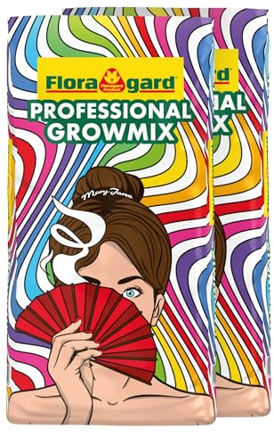 Floragard Growmix 80 L (2×40 L) – Premium Grow-Erde mit Perlite & Trichoderma, lockerer Struktur & guter Drainage – pH-optimiertes, für 4 Wochen vorgedüngtes Grow-Substrat für Indoor-Grow