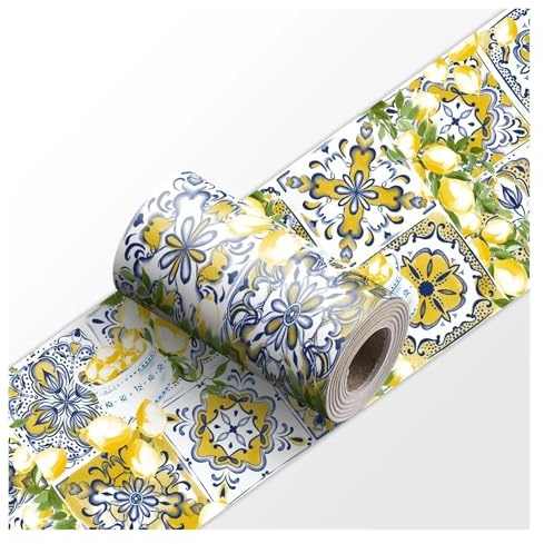 JTKSSCS Greche Adesive Per Pareti 1 adesivo da parete in ceramica, stacca e attacca, for paraschizzi cucina, strisce decorative for piastrelle, for battiscopa del bagno(YX-187,30cmX240cmX1roll)