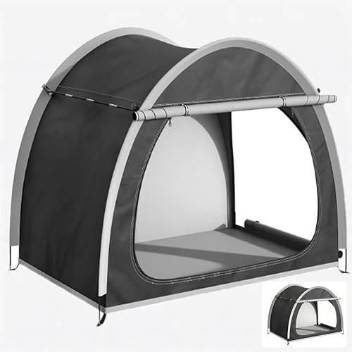 Zbyrithx Fahrradzelte Wetterfeste Fahrradgaragen für 4 Fahrräder Fahrradschuppen Zelte mit UV-Schutz Küchenzelte regenfeste Camping-Fahrradschuppen Motorradgaragen Gartenhäuser,Schwarz,210×150×165cm