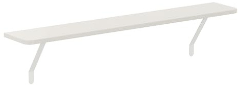 Loch & Skye Loby Radiator Shelf MDF Wooden Floating Shelf with Brackets No-Drill Over Radiator Shelves for Heat Dissipation Floating Heater Top for Living Room, Bedroom, Home Decor (White, 75cm)