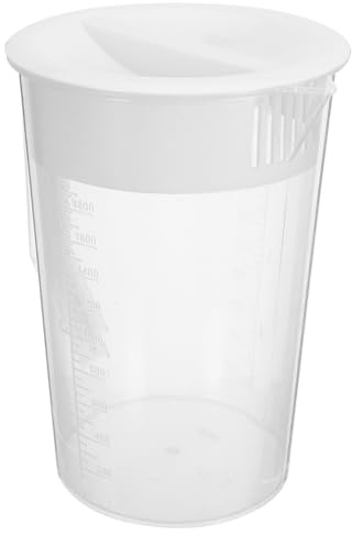 Toyvian Jarra de Agua de Plástico Blanco con Capacidad de 2l y Escala Graduada, Adecuado para Reuniones Familiares y Fiestas Formales