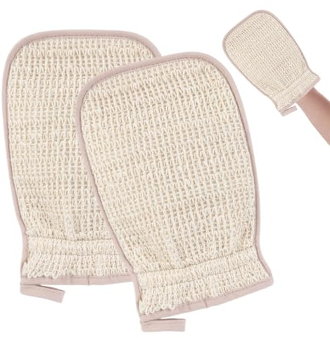 Guante Exfoliante Corporal 2 Piezas, Guante de Ducha Áspero