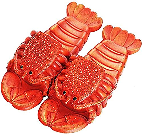 Asifn Graciosa Animal Zapatillas de Verano para Mujer Langosta Interior Sandalias Zapatos Playa baño Suaves Chanclas de Casa Hombre