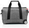 reisenthel Allrounder Trolley Twist Silver Vielseitige Reisetasche auf Rollen für Reisen, Arbeit oder Freizeit 2-stufiger Teleskopgriff, 2 leichtgängige Rollen