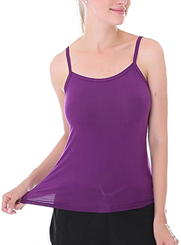 YEKEYI Camisole för kvinnor spaghettiband linne linne modal basic solid linne yoga tankar toppar väst tub topp