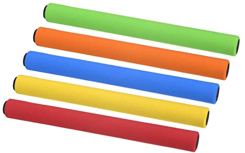 PATIKIL Relay Track Baton Set, Sponge Stainless Steel Tube Race Field Running Sticks for Outdoor Athletics Sport Game Tool (Blue,Green,Orange,Red,Yellow)