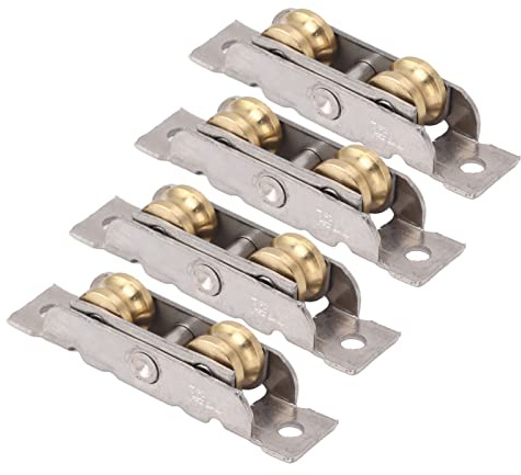 4PCS Schiebetür Rollen Ersatz Terrasse Tür Rolle Stahl Kugellager Tandem Montage Schiebe Terrasse Tür Rollen (Konkaves Rad)