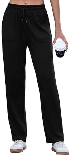 Uniexcosm Pantalon De Sport Long en Coton Pantalons pour Femme Pantalon Jogging Femme Pantalon De Survêtement d'hiver Noir XL