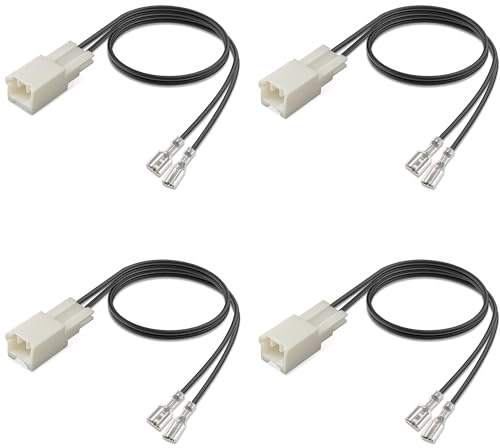 4 Pcs 72-8109 Speaker Harness,Thicker Longer Professional Speaker Wire Harness Connector Replacement,Car Door Audio Cable Adapter Plug for Toyota Camry RAV4 Avalon Tacoma Corolla Lexus IS ES RX | Thicker Longer Speaker Wire Harness, Car Door Speaker Adapter Connector for Camry RAV4 Avalon Tacoma Corolla IS ES RX