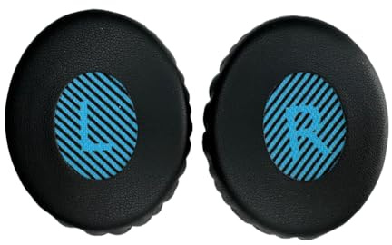 Cuscinetti auricolari per Bose On-Ear 2 (OE2 & OE2i) cuffie, Cuscinetti Cuffie per Bose SoundTrue/SoundLink On-Ear (OE), Morbida Pelle Proteica (Nero)