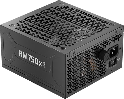 CORSAIR RM750x SHIFT fullt modulärt ATX-nätaggregat – inbyggd 12V-2x6-kabel, ATX 3.1 & PCIe 5.1-kompatibelt, fläkthastighetskontrollknapp, japanska kondensatorer – Gold-klassificerat – Svart