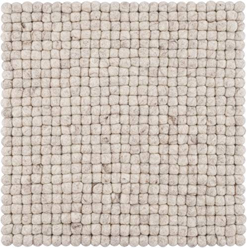 myfelt Filzkugel Sitzauflage Stuhlauflage - Béla - 36x36 cm, beige