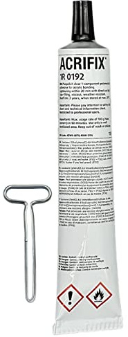 Acrifix 192 mit Firatec Tubenausdreher, Kleber Plexiglas