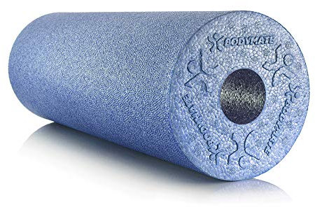 BODYMATE Foam Roller Standard Medio-Duro Lunghezza 45 cm Diametro 15 cm con ebook Gratuito - Vari Colori