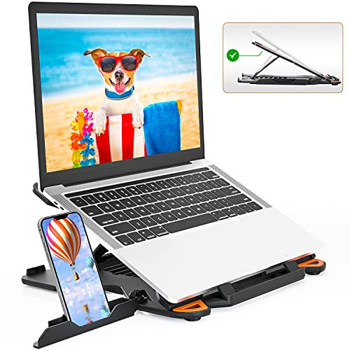 TopMate Support d'Ordinateur Portable pour Bureau, Pliable, Réglable, Rehausseur de PC Portable Rotative pour Laptop/MacBook Air Pro 10-17