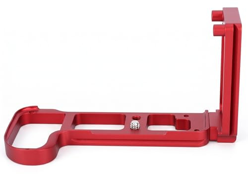 Vertical L Bracket Mount Quick Release Plate Hand Grip for Z6 Z7 Mirrorless Camera(Red)